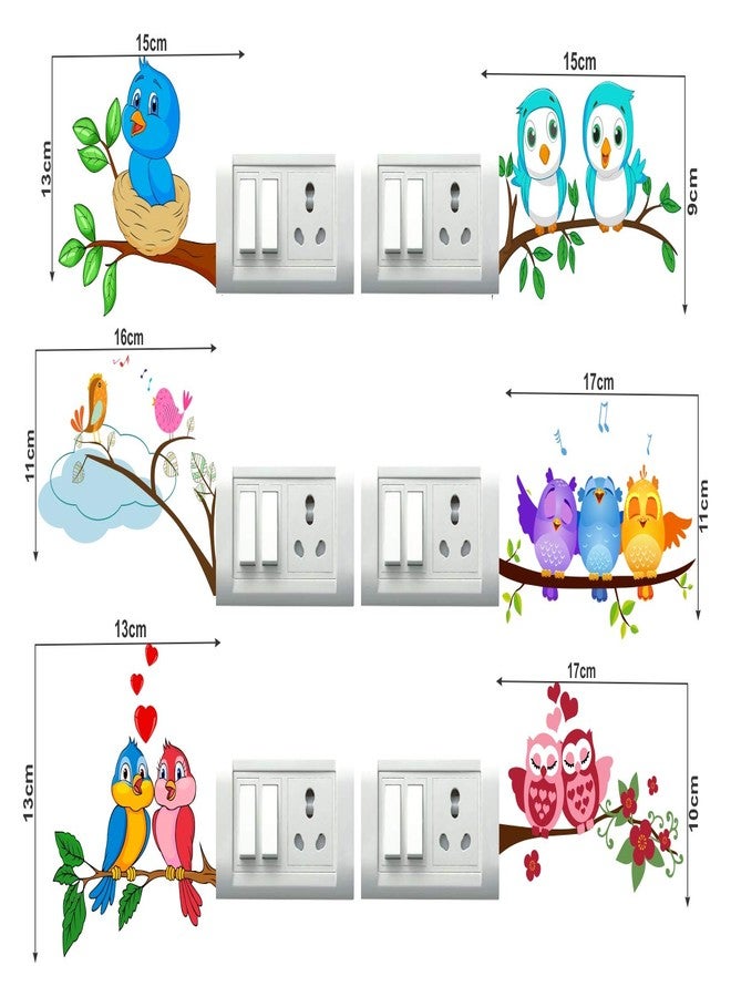 VCREATE DECOR Birds Switch Board & Wall Sticker - Image 2